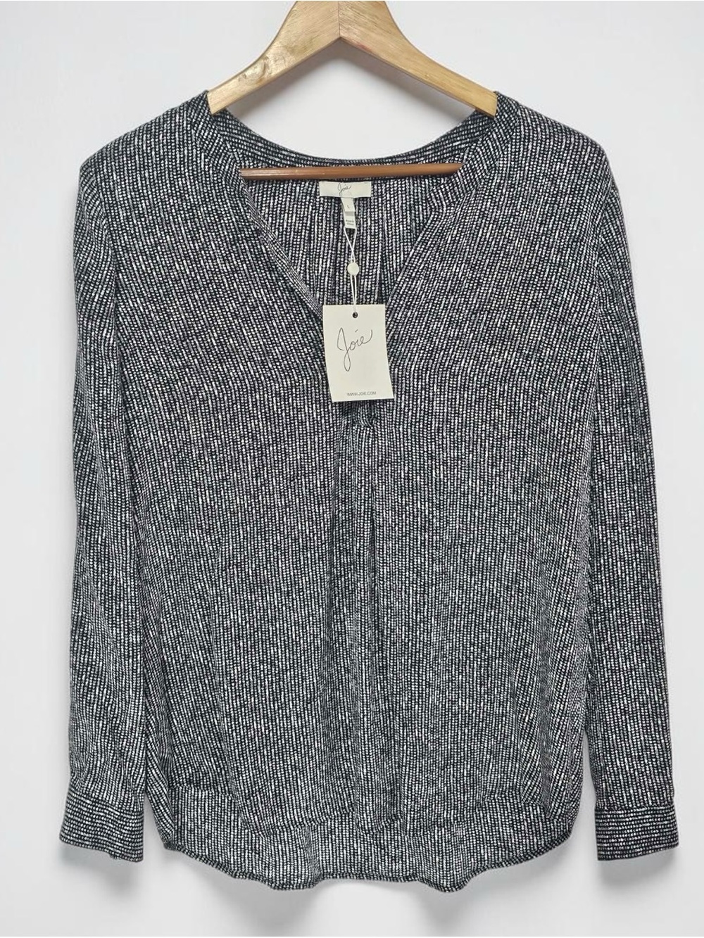 Joie Black & White 100% Sill Blouse